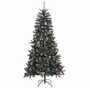 Umělý vánoční stromeček Zelená 210 cm PVC, plast a ocel - obrázek 5
