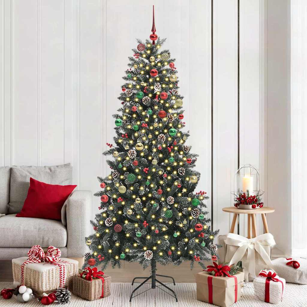 Sapin de Noël artificiel avec 300 LED Vert 114 x 114 x 210 cm