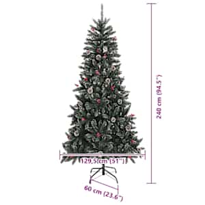 Umělý vánoční stromeček Zelená 240 cm PVC, plast a ocel - obrázek 16