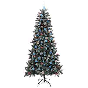 Umělý vánoční stromeček Zelená 240 cm PVC, plast a ocel - obrázek 4