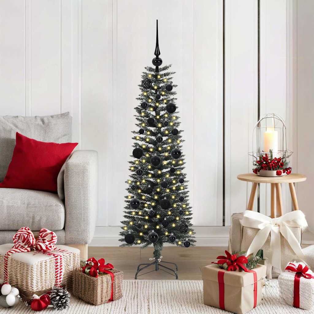 Sapin de Noël artificiel avec 150 LED Vert 40,5 x 40,5 x 120 cm