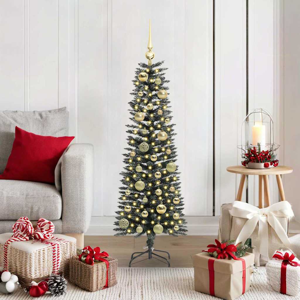 Sapin de Noël artificiel avec 150 LED Vert 40,5 x 40,5 x 120 cm