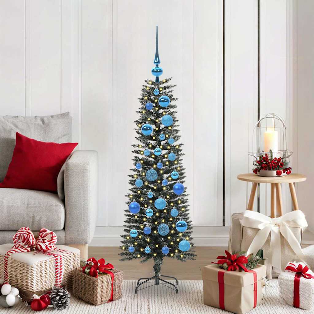 Sapin de Noël artificiel avec 150 LED Vert 40,5 x 40,5 x 120 cm