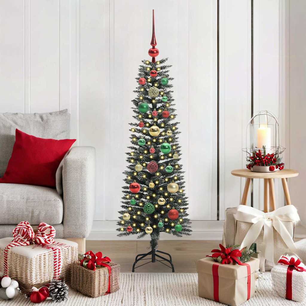 Sapin de Noël artificiel avec 150 LED Vert 40,5 x 40,5 x 120 cm
