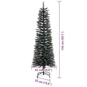 Umělý vánoční stromeček Zelená 150 cm PVC, plast a ocel - obrázek 15