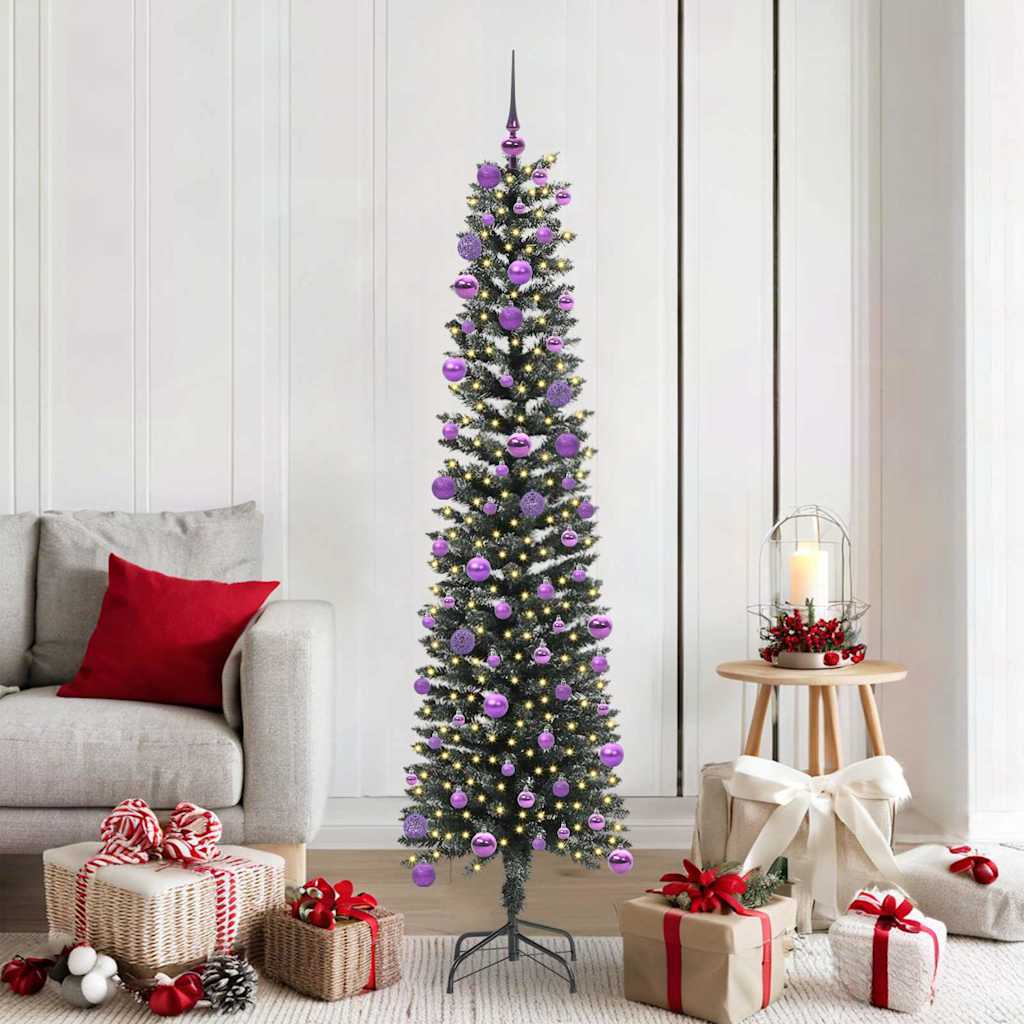 Sapin de Noël artificiel avec 300 LED Vert 50.5 x 50.5 x 180 cm