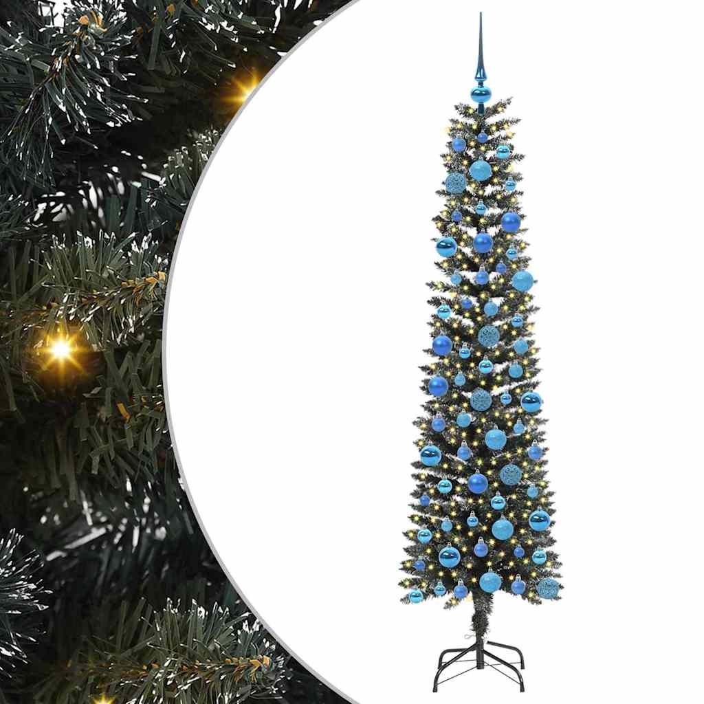 vidaXL Umelý vianočný stromček Zelená 180 cm PVC, plast a oceľ