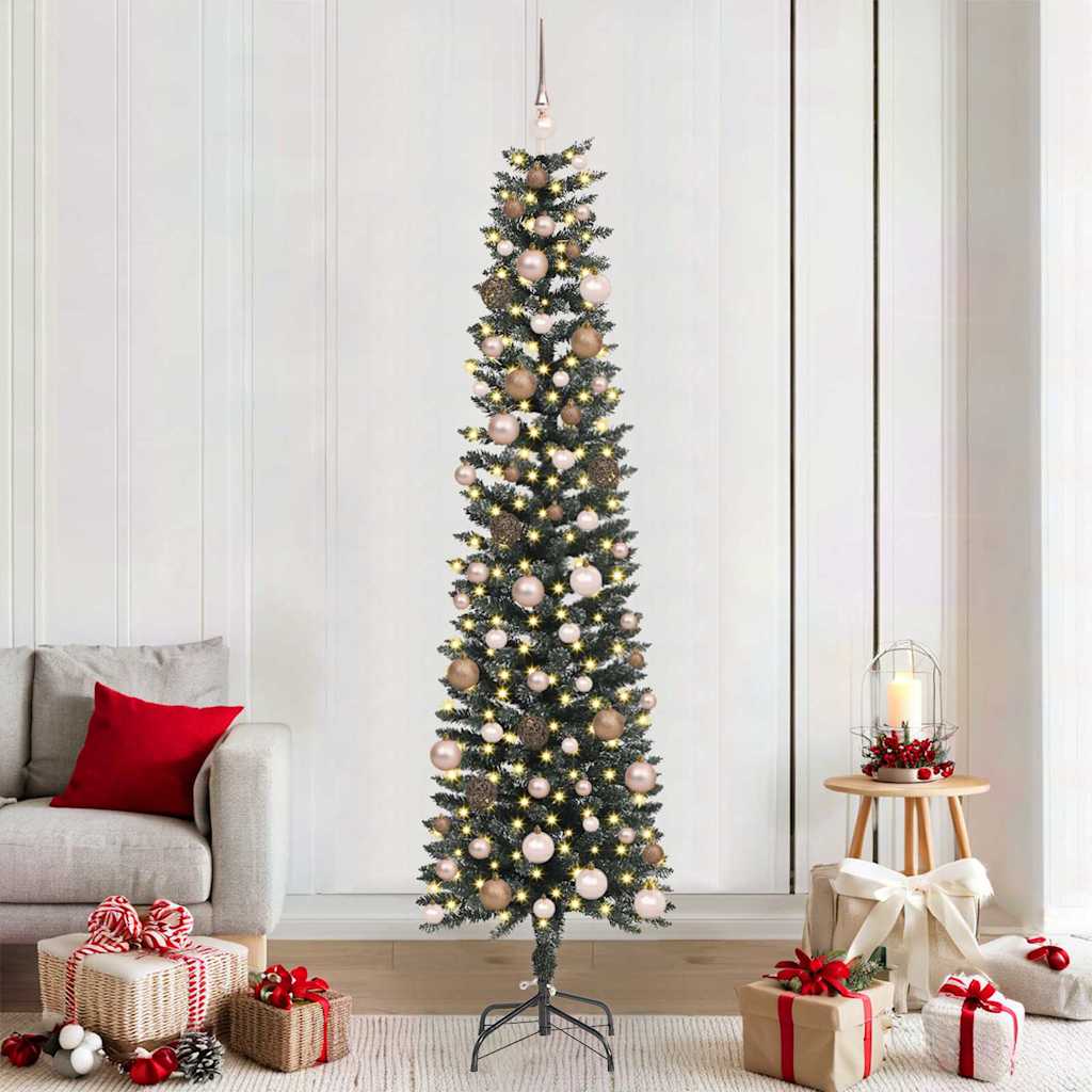 SapindeNoëlartificiel avec 300 LED Vert 58 x 58 x 210 cm PVC