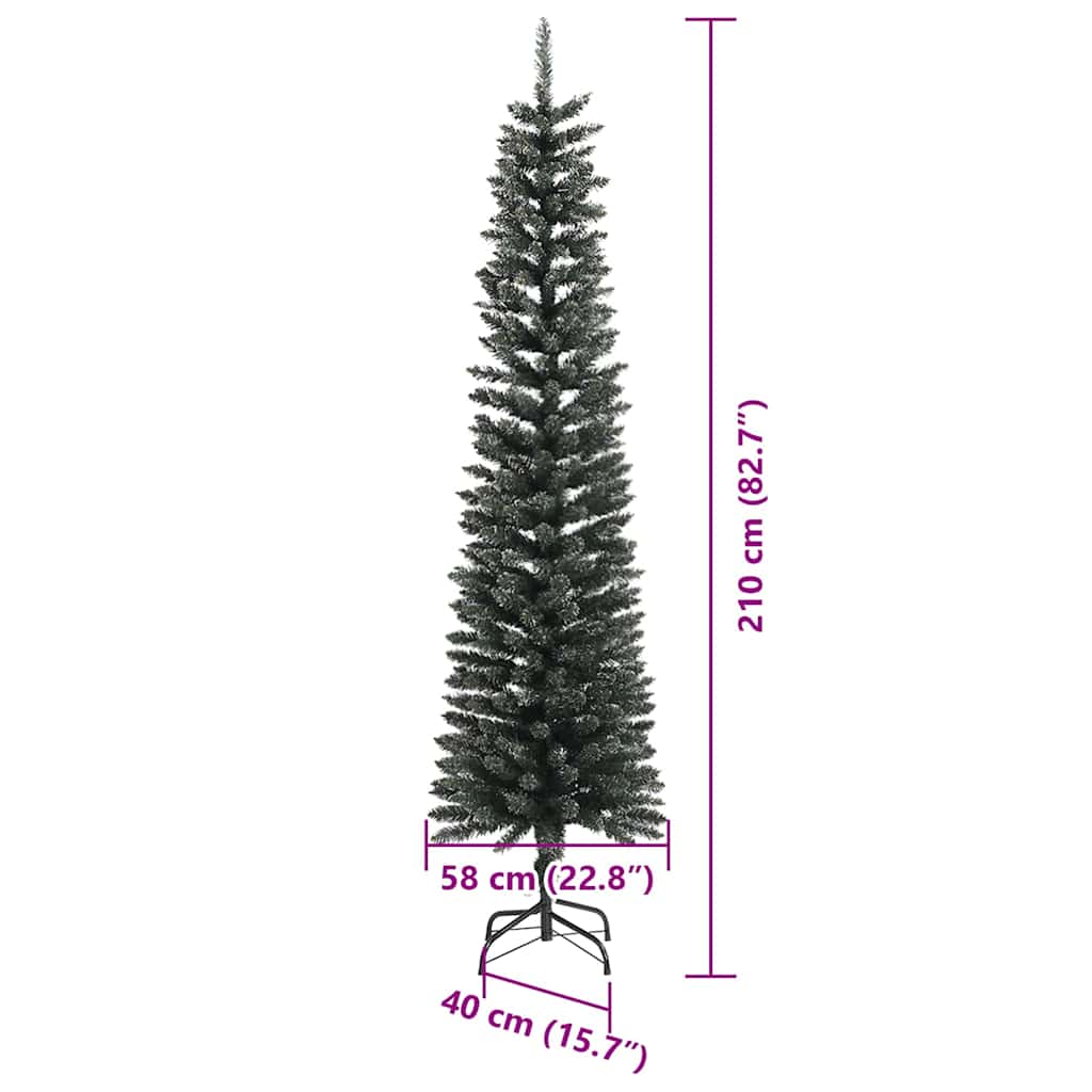 Umělý vánoční stromeček Zelená 210 cm PVC, plast a ocel - obrázek 15