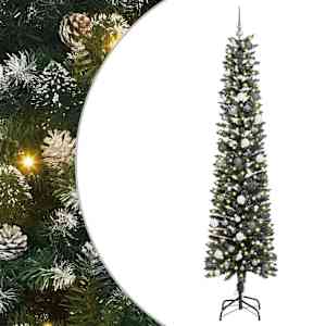 vidaXL Tehisj&otilde;ulupuu Roheline 240 cm PVC, Plastikk ja Teras