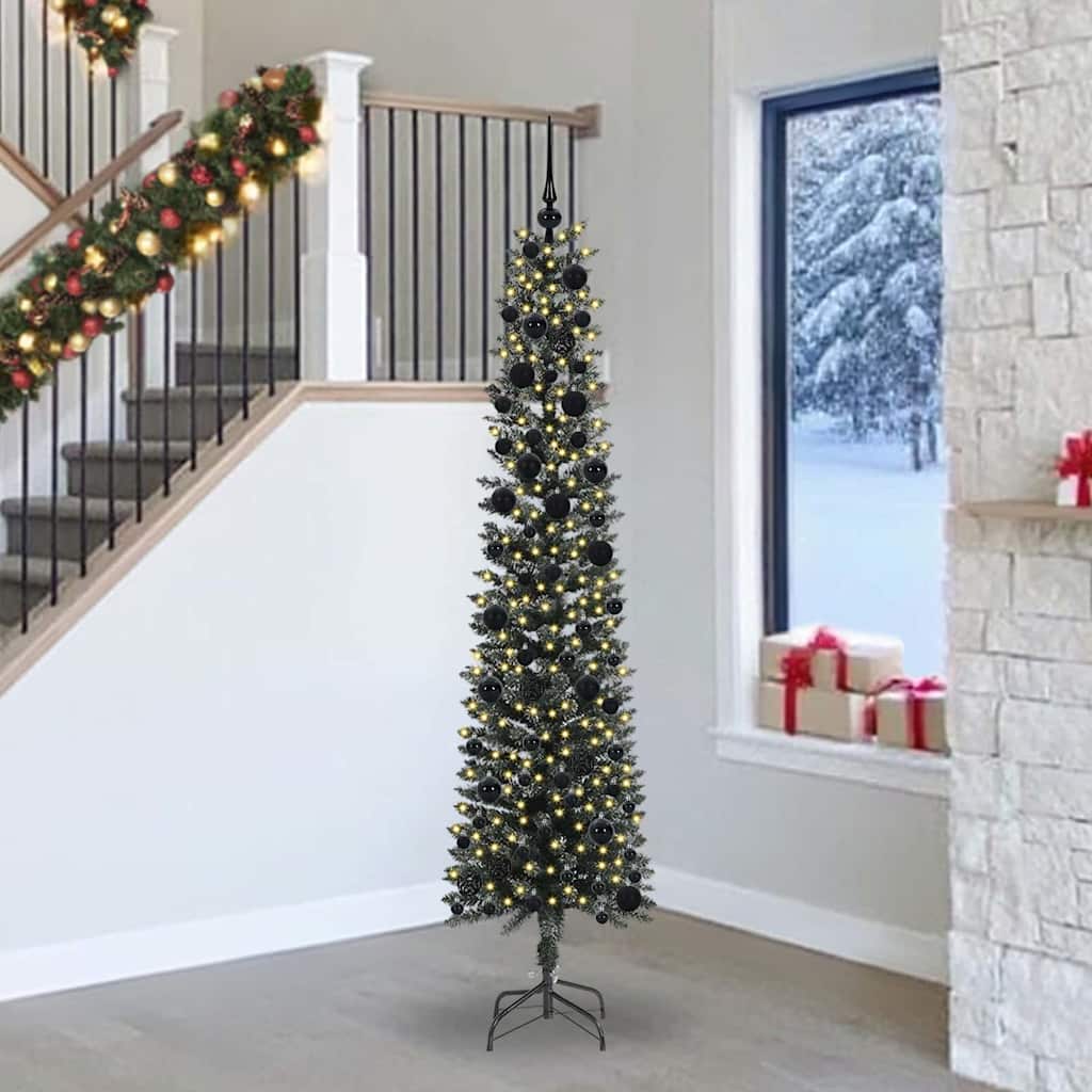Sapin de Noël artificiel avec 300 LED Vert 58 x 58 x 240 cm
