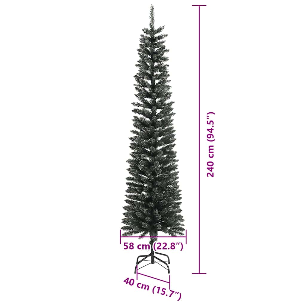 Umělý vánoční stromeček Zelená 240 cm PVC, plast a ocel - obrázek 15