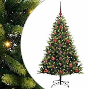 Umělý zavěšený vánoční stromeček 150 LED Zelená 120 cm PVC a PE - obrázek 2