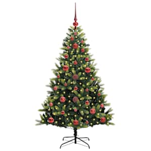 Umělý zavěšený vánoční stromeček 150 LED Zelená 120 cm PVC a PE - obrázek 3