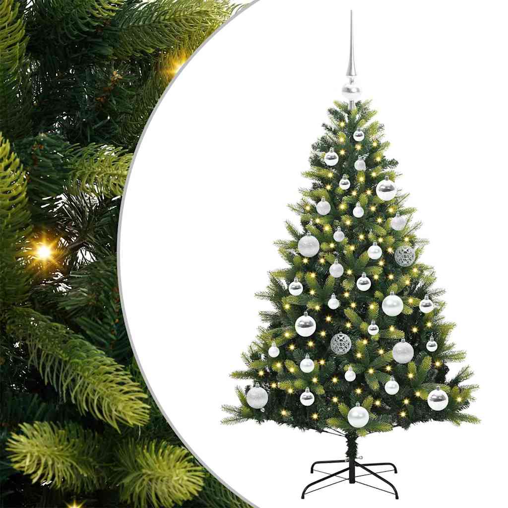 Thumbnail - vidaXL Künstlicher geflammter Weihnachtsbaum 150 LEDs Grün 120 cm