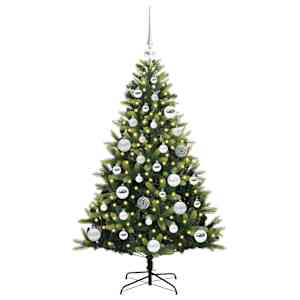 Umělý zavěšený vánoční stromeček 150 LED Zelená 120 cm PVC a PE - obrázek 3