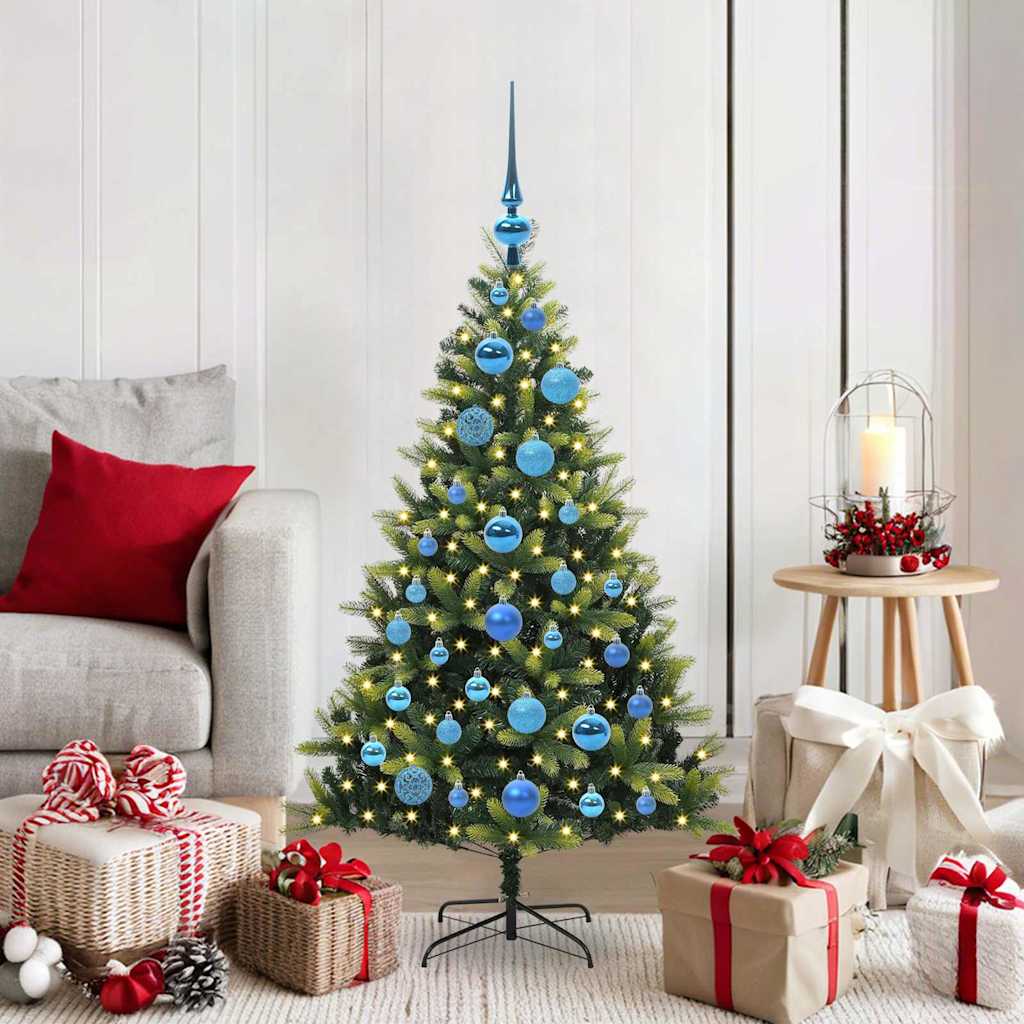 Arbre de Noël artificiel à charnières 150 LED Vert 120 cm