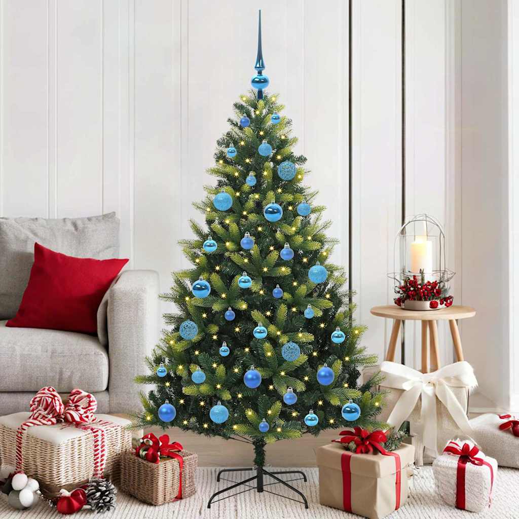 Arbre de Noël artificiel à charnières 150 LED Vert 150 cm