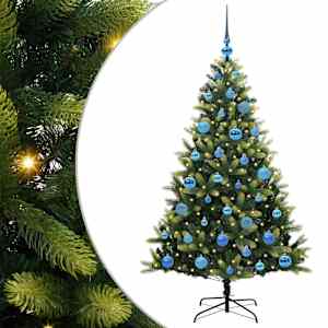 Umělý zavěšený vánoční stromeček 150 LED Zelená 150 cm PVC a PE - obrázek 2