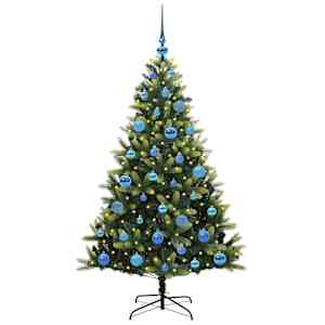 Umělý zavěšený vánoční stromeček 150 LED Zelená 150 cm PVC a PE - obrázek 3