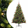 vidaXL Tehis hingedega j&otilde;ulupuu 300 LED-iga Roheline 180 cm PVC ja PE