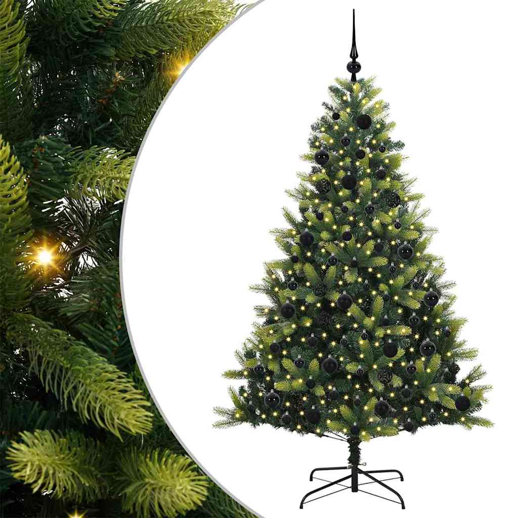 Thumbnail - vidaXL Künstlicher Klapp-Weihnachtsbaum mit 300 LEDs Grün 180 cm