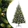 vidaXL Tehis hingedega j&otilde;ulupuu 300 LED-iga Roheline 180 cm PVC ja PE