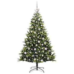 Umělý skládací vánoční stromeček 300 LED Zelená 180 cm PVC a PE - obrázek 3
