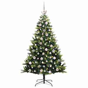 Umělý skládací vánoční stromeček 300 LED Zelená 180 cm PVC a PE - obrázek 4