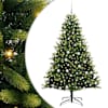 vidaXL Tehis hingedega j&otilde;ulupuu 300 LED-iga Roheline 180 cm PVC ja PE