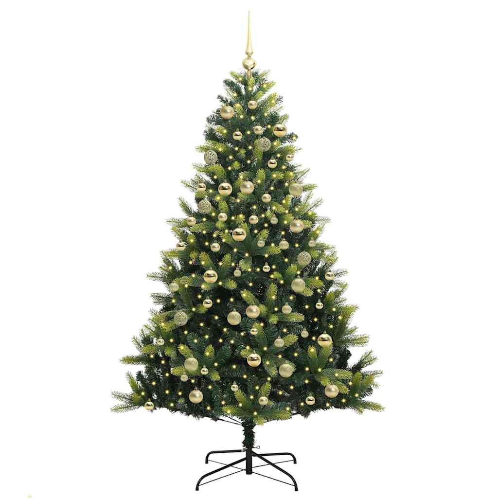 Thumbnail - vidaXL Künstlicher Klappbarer Weihnachtsbaum mit 300 LEDs Grün 180 cm