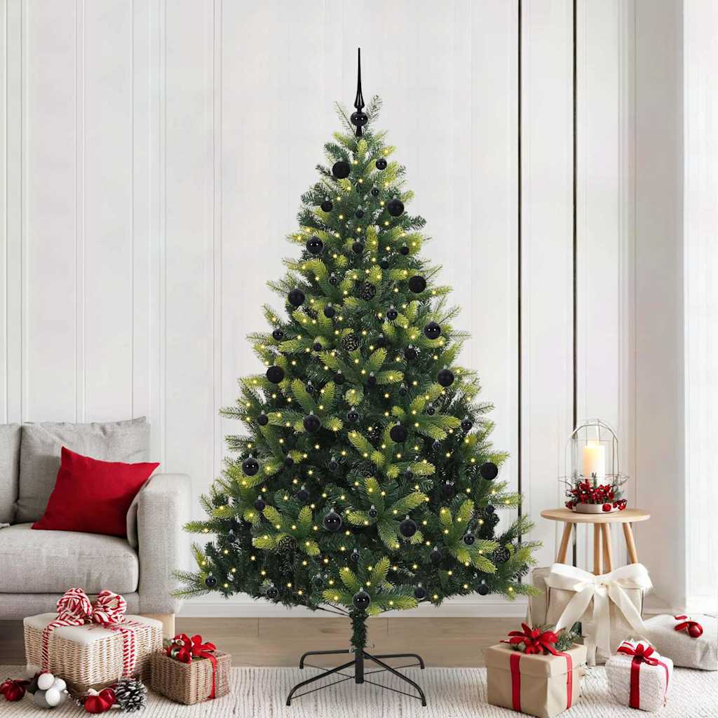 vidaXL Brad de Crăciun artificial cu ramuri articulabile, 300 LED-uri