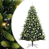 vidaXL Tehis hingedega j&otilde;ulupuu 300 LED-iga Roheline 210 cm PVC ja PE