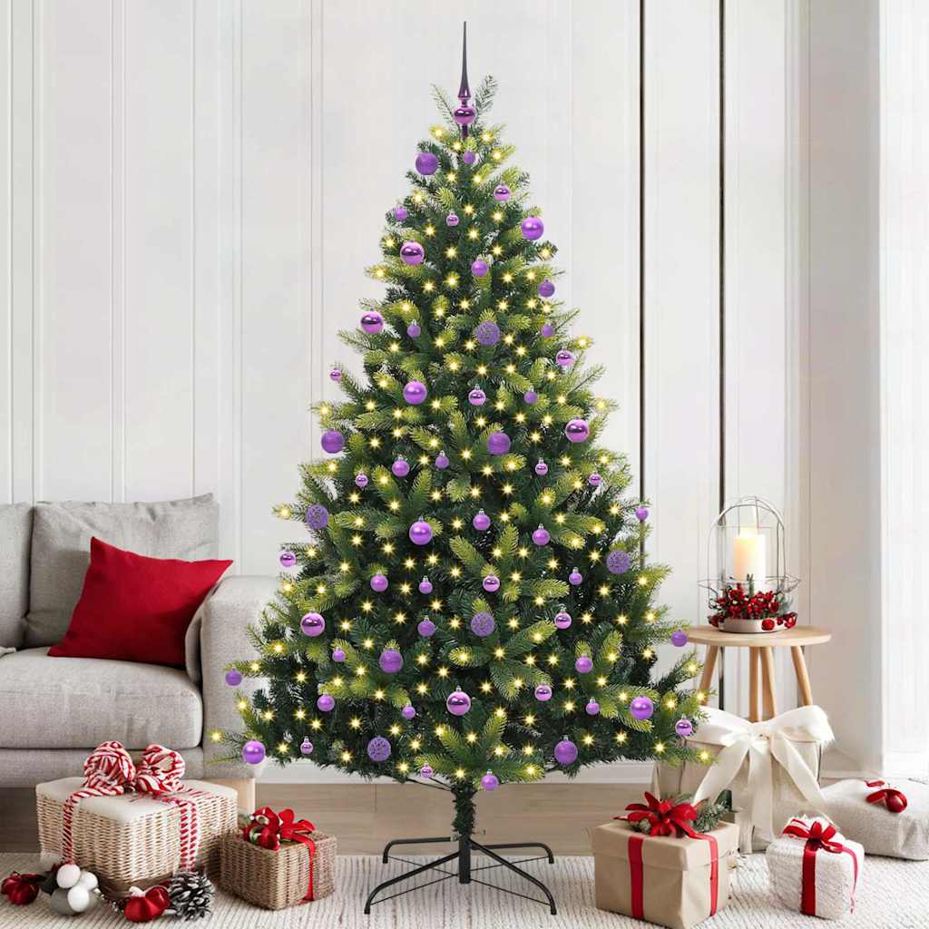 Sapin de Noël Artificiel Articulé 300 LEDs Vert 210 cm
