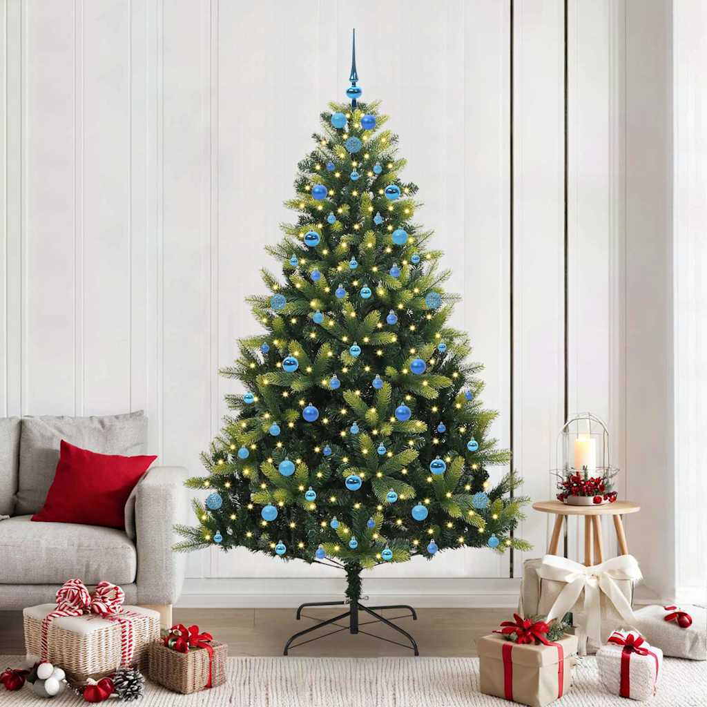 vidaXL Pom de Crăciun artificial cu ramuri pliante 300 LED-uri 210 cm