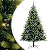 vidaXL Tehis hingedega j&otilde;ulupuu 300 LED-iga Roheline 210 cm PVC ja PE