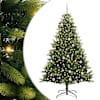 vidaXL Tehis hingedega j&otilde;ulupuu 300 LED-iga Roheline 240 cm PVC ja PE