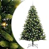 vidaXL Tehis hingedega j&otilde;ulupuu 300 LED-iga Roheline 240 cm PVC ja PE