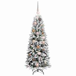 Umělý vánoční stromeček Bílá 120 cm PVC, plast, ocel a PE - obrázek 4