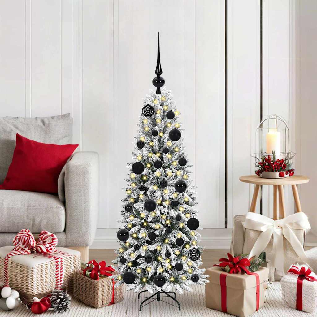 Sapin de Noël artificiel avec 150 LED Blanc 53 x 53 x 120 cm