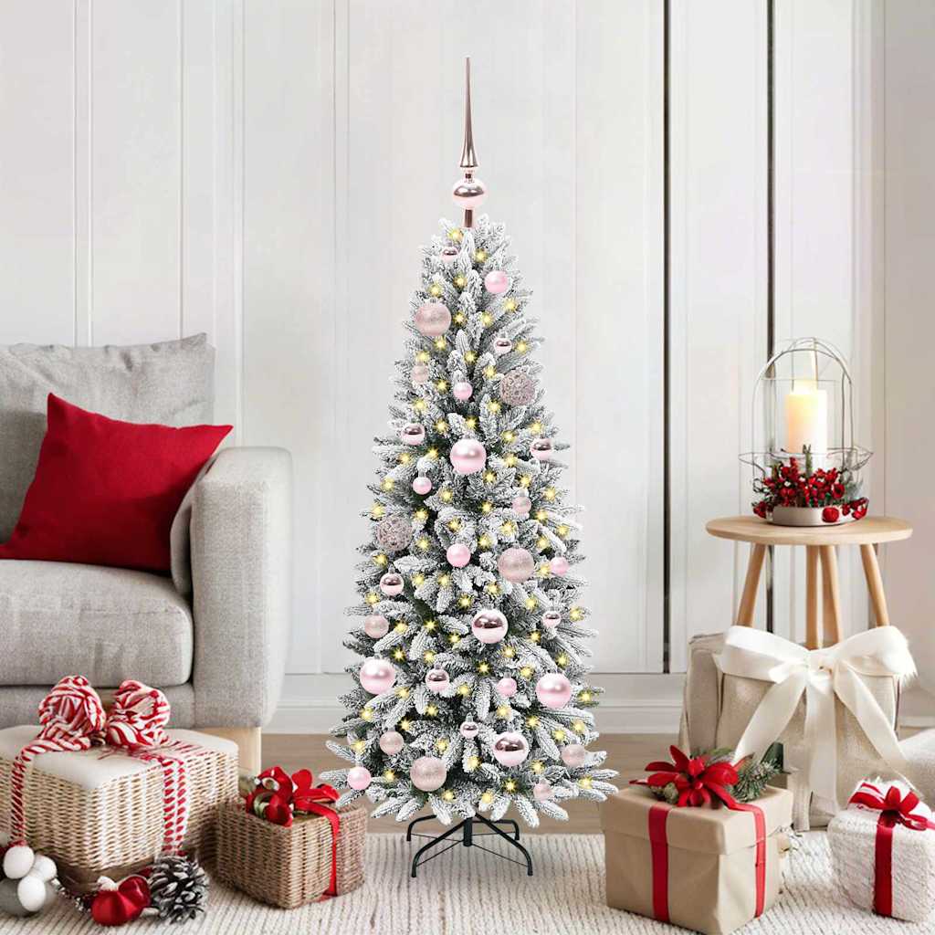 Sapin de Noël artificiel avec 150 LED Blanc 53 x 53 x 120 cm