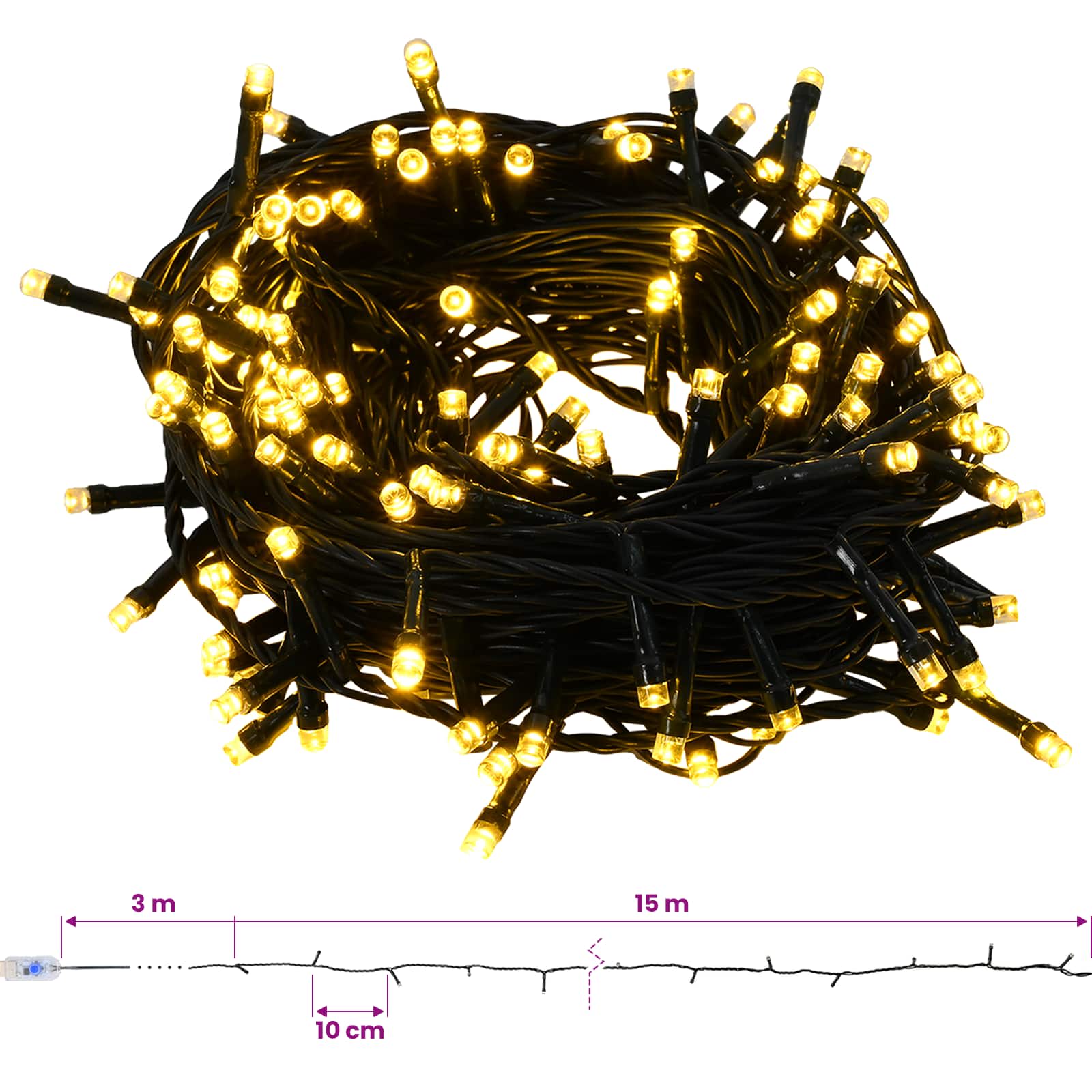 vidaXL Künstlicher Weihnachtsbaum mit Weihnachtskugeln 120 cm 150 LEDs – Bild 16