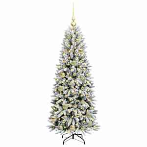 Umělý vánoční stromeček Bílá 120 cm PVC, plast, ocel a PE - obrázek 3
