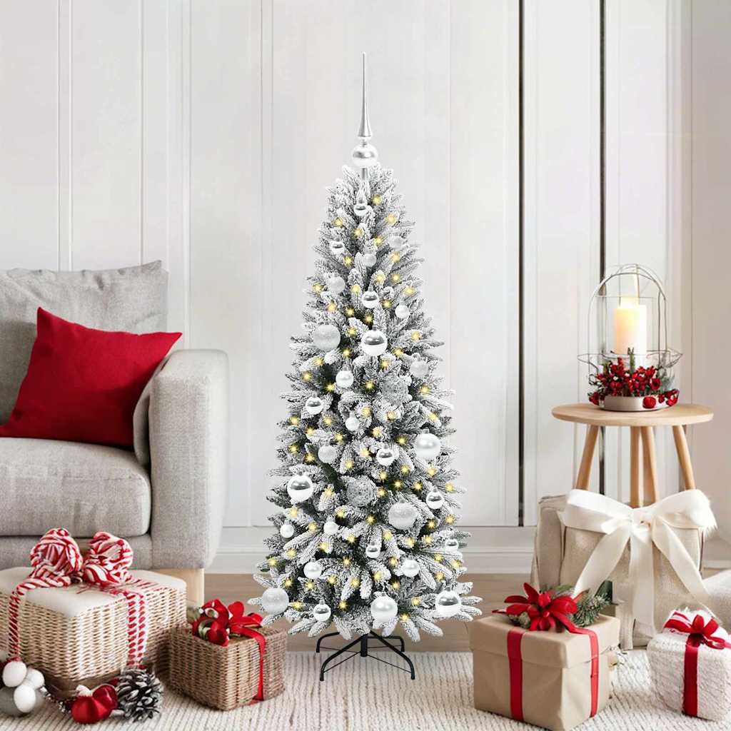 Sapin de Noël artificiel avec 150 LED Blanc 53 x 53 x 120 cm