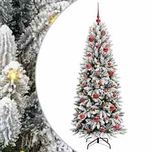 Umělý vánoční stromeček Bílá 150 cm PVC, plast, ocel a PE - obrázek 2
