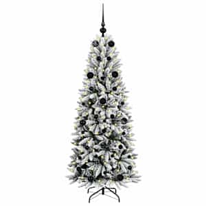 Umělý vánoční stromeček Bílá 150 cm PVC, plast, ocel a PE - obrázek 3