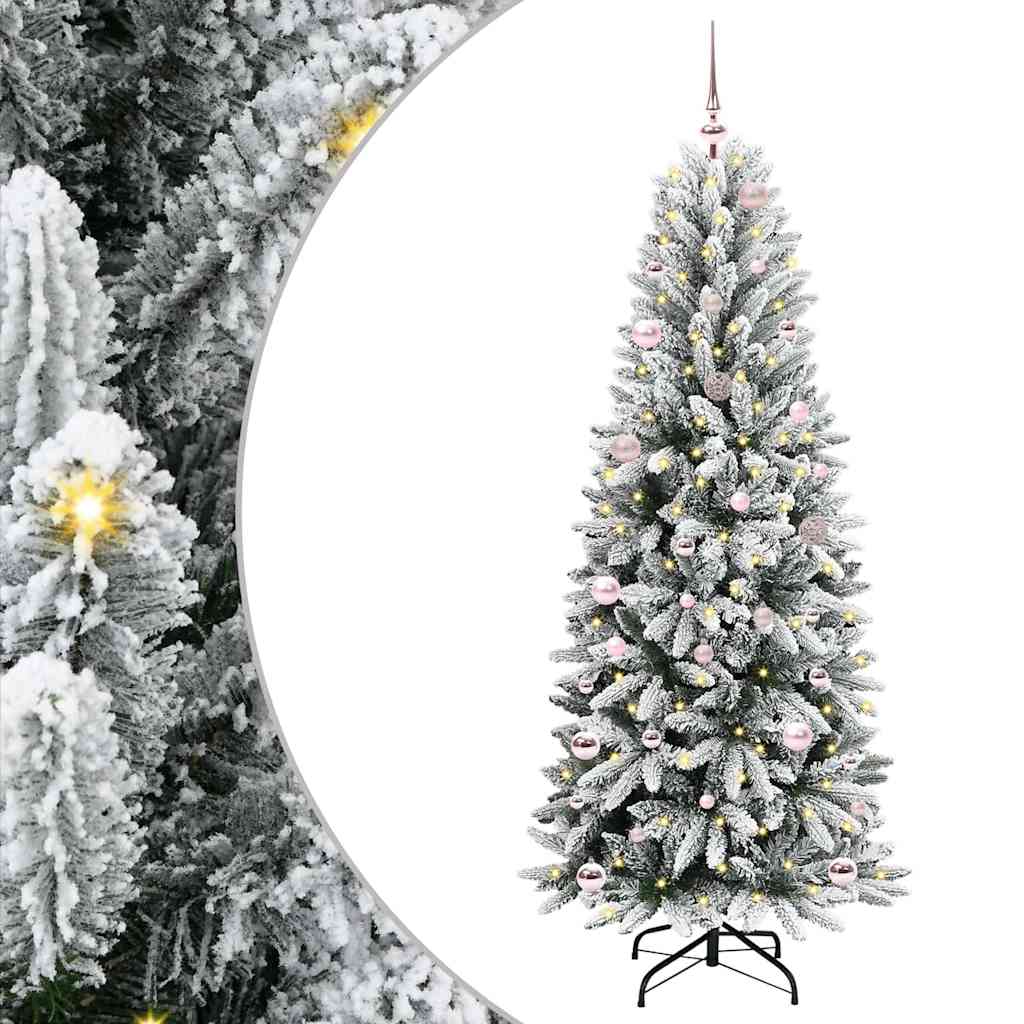 Sapin de Noël artificiel avec 150 LED Blanc 63 x 63 x 150 cm