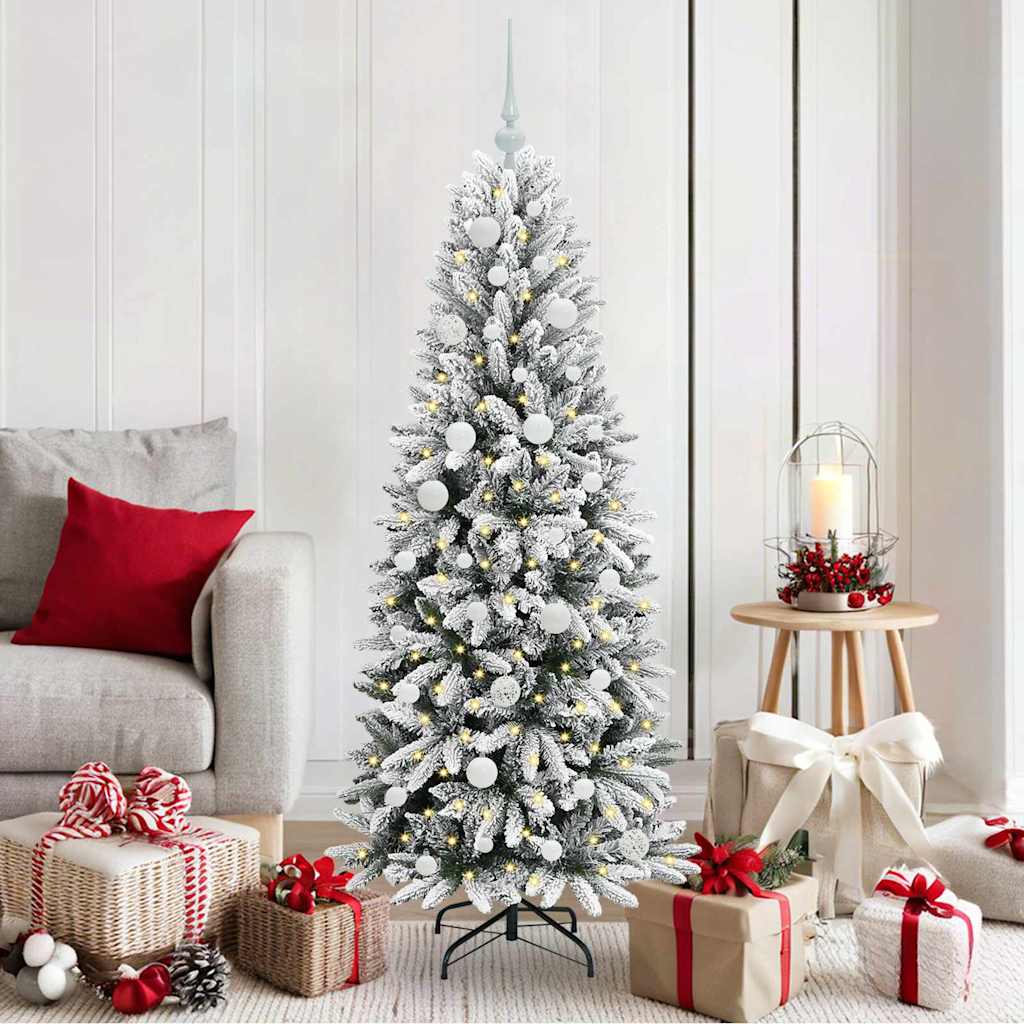 Sapin de Noël artificiel avec 150 LED Blanc 63 x 63 x 150 cm