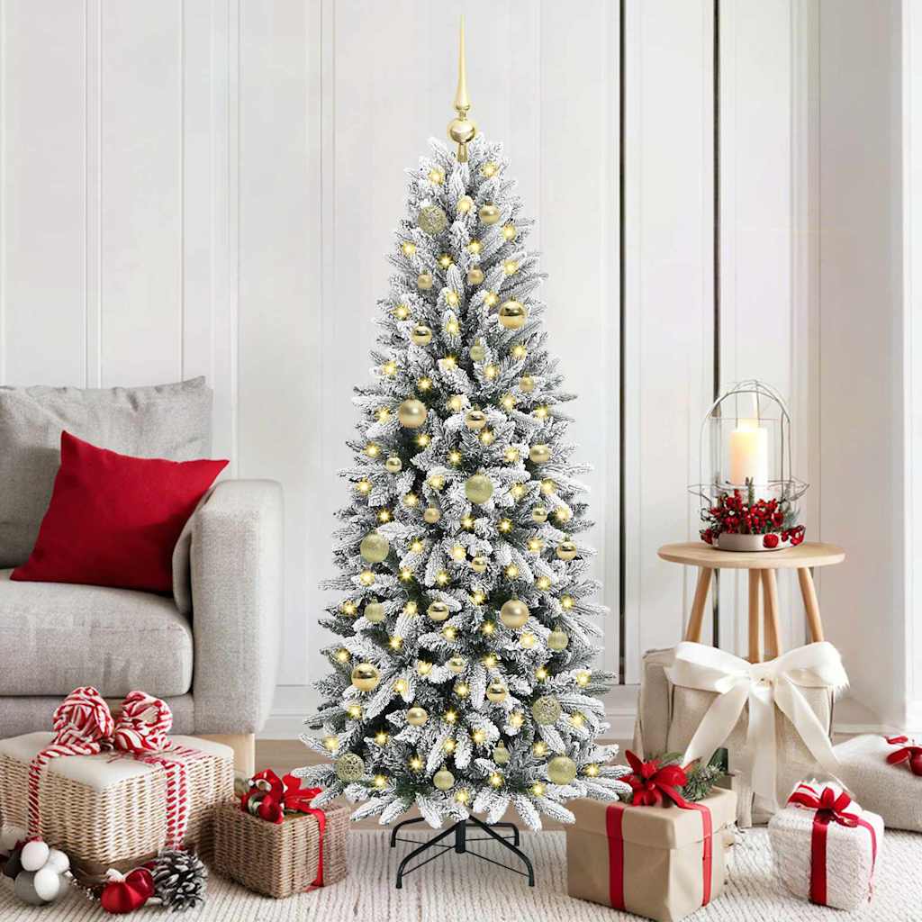 Sapin de Noël artificiel avec 150 LED Blanc 63 x 63 x 150 cm