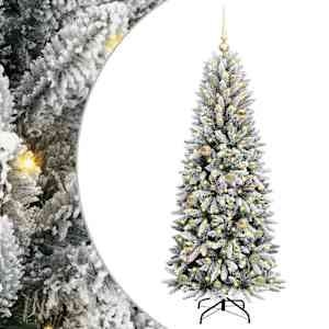 Umělý vánoční stromeček Bílá 150 cm PVC, plast, ocel a PE - obrázek 2